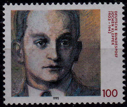 GERMANY 1992, 5 Nov. 50th ANNIV DEATH JOCHEN KLEPPER, single, MNH, CV+/- R 30.00 view scans