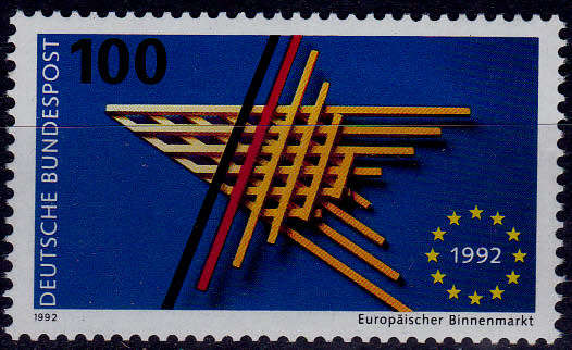 GERMANY 1992, 5 Nov. INNER MARKET OF THE EU92, single, MNH, CV+/- R 30.00 view scans