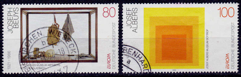 GERMANY 1993, 5 May. EUROPA STAMPS - CONTEMPORARY ART, set, UH, CV+/- R 25.00 view scans