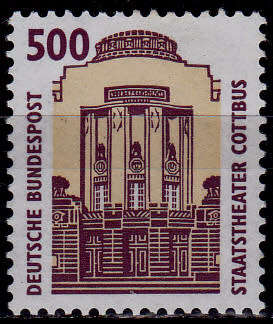 GERMANY 1993, 17 June. STATE THEATRE COTTBUS, single, MNH, CV+/- R 90.00 view scans
