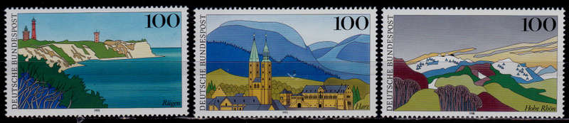 GERMANY 1993, 15 July. LANDSCAPES, set, MNH, CV+/- R 85.00 view scans
