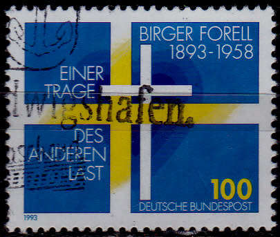 GERMANY 1993, 16 Sept. 100th ANNIV BIRTH BIRGER FORELL, single, UH, CV+/- R 10.00 view scans