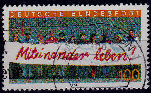 GERMANY 1994, 10 March. FOREIGNERS IN GERMANY, single, UH, CV+/- R 10.00 view scans