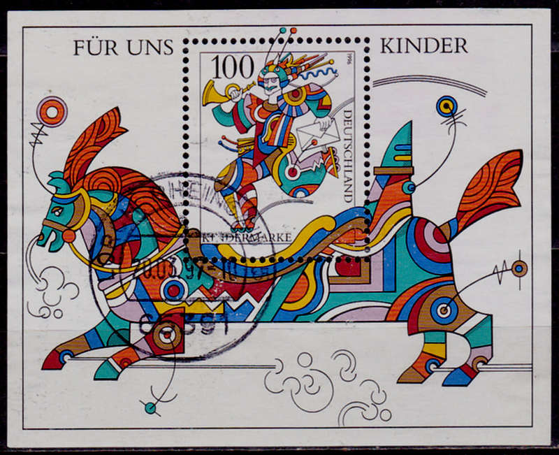 GERMANY 1996, 11 April. CHILDREN STAMPS, minisheet, UH, CV+/- R 20.00 view scans