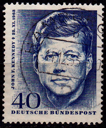 GERMANY 1964, 21 Nov. 1st ANNIV DEATH JF KENNEDY, single, UH, CV +/-R 5.00 view scans