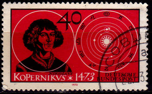 GERMANY 1973, 19 Feb. 500th ANNIV BIRTH NICOLAUS COPERNICUS, single, UH, CV+/- R 5.00 view scans