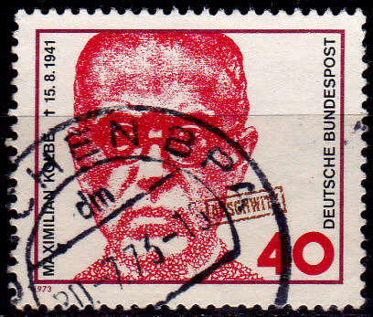 GERMANY 1973, 25 May. MAXMILLIAN KOLBE, single, UH, CV+/- R 5.00 view scans