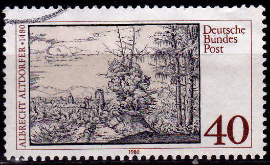 GERMANY 1980, 13 Nov. 500th ANNIV BIRTH ALBRECHT ALTDORFER, single, UH, CV+/- R 5.00 view scans