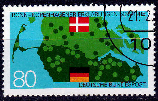 GERMANY 1985, 21 Feb. 30th ANNIV COPENHAGEN-BON DECLARATION, single, UH, CV+/- R 10.00 view scans
