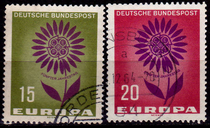 GERMANY 1964, 14 Sept. EUROPA STAMPS, set, UH, CV +/-R 10.00 view scans