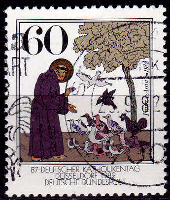 GERMANY 1982, 12 Aug. 800th ANNIV BIRTH HOLY FRANS of ASSISI, single, UH, CV+/- R 10.00 view scans