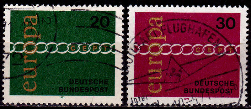 GERMANY 1971, 3 May. EUROPA STAMPS, set, UH, CV+/- R 10.00 view scans