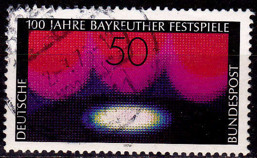 GERMANY 1976, 13 May. 100th ANNIV BAYREUTHER FESTIVAL PLAYS, single, UH, CV+/- R 5.00 view scans
