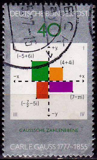 GERMANY 1977, 14 April. 200th ANNIV BIRTH CARL F GAUSS, single, UH, CV+/- R 5.00 view scans