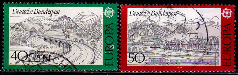 GERMANY 1977, 17 May. EUROPA STAMPS - LANDSCAPES, set, UH, CV+/- R 10.00 view scans