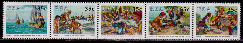 RSA 1992, 9 May. NATIONAL STAMP DAY, setenant strip, MNH, CV R 15.00 view scans