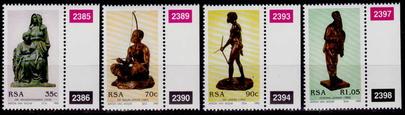 RSA 1992, 8 Oct. 130th ANNIV BIRTH ANTON VAN WOUW, set, MNH, CV R 20.00 view scans