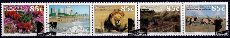 RSA 1993, 12 Nov. TOURISM, setenant strip, CTO, CV R ?? view scans