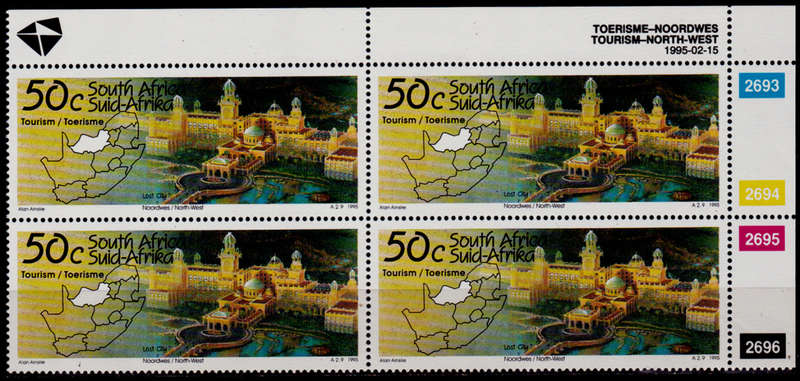 RSA 1995, 18 Jan. TOURISM NORTH-WEST, control, MNH, CV R 20.00 view scans