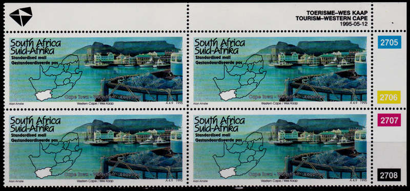 RSA 1995, 18 Jan. TOURISM WESTERN CAPE, control, MNH, CV R 64.00 view scans