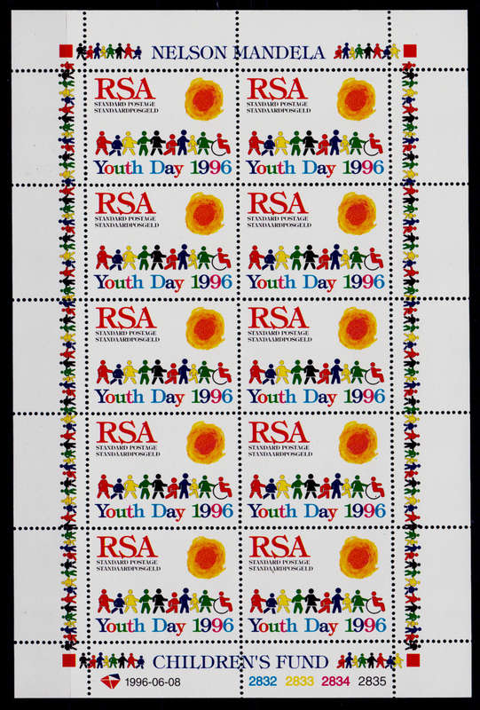 RSA 1996, 8 June. NELSON MANDELAS CHILDRENS FUND, sheetlet of 10, MNH, CV R 150.00 view scans