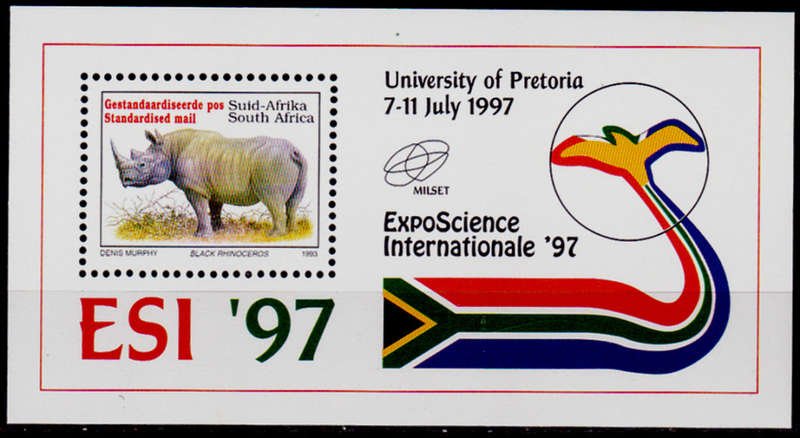 RSA 1997, 7 July, EXPO SCIENCE INTERNATIONALE, minisheet, MNH, CV R 70.00 view scans