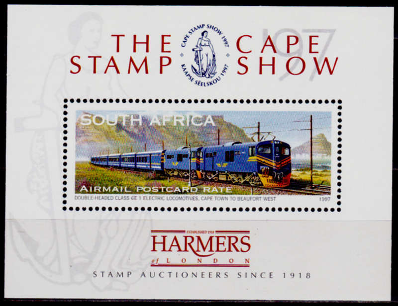 RSA 1997, 8 Oct. CAPE STAMP SHOW, minisheet, MNH, CV R 150.00 view scans