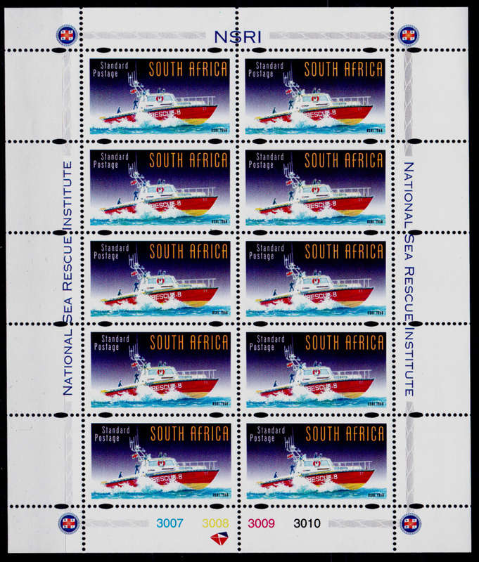 RSA 1998, 11 Feb, NATIONAL SEA RESCUE INSTITUTE, sheetlet, MNH, CV R 150.00 view scans