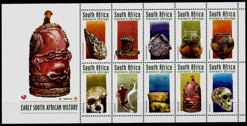 RSA 1998, 28 June. EARLY SA HISTORY, sheetlet, MNH, CV R 150.00 view scans