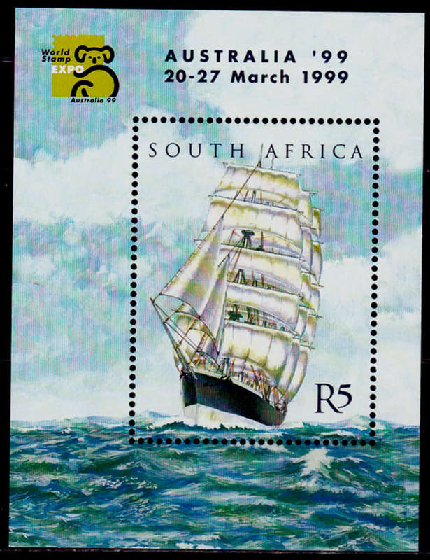 RSA 1999, 19 March. WORLD STAMP EXHIBITION EXPO, minisheet, MNH, CV R 70.00, view scans