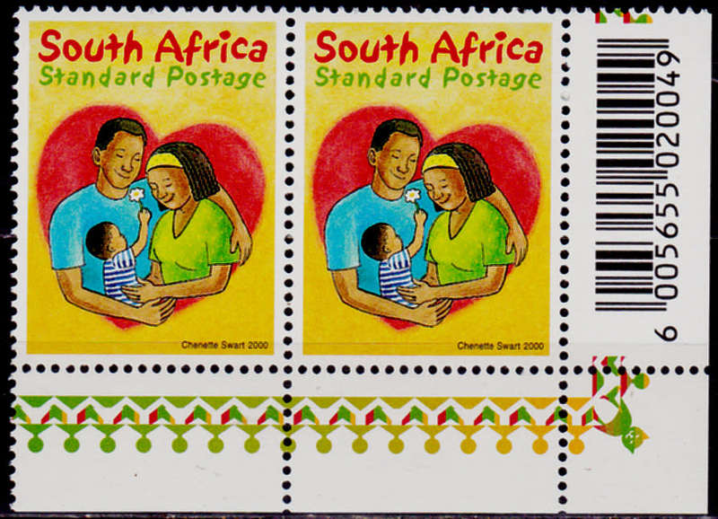 RSA 2000, 5 April. FAMILY DAY, single pair, MNH, CV R 30.00, view scans