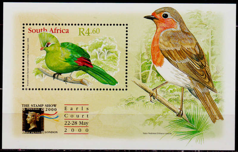 RSA 2000, 20 May. BIRDS of a FEATHER, minisheet, MNH, CV R 70.00 view scans