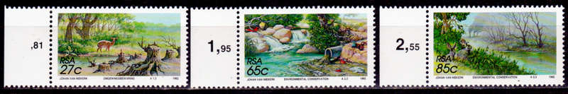 RSA 1992, 6 Feb, ENVIRONMENTAL CONSERVATION, set, MNH, CV R 13.00 view scans