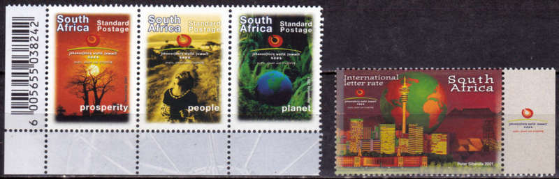 RSA 2002, 17 April. WORLD SUMMIT SUSTAINABLE DEV, set, MNH, CV R 145.00 view scans