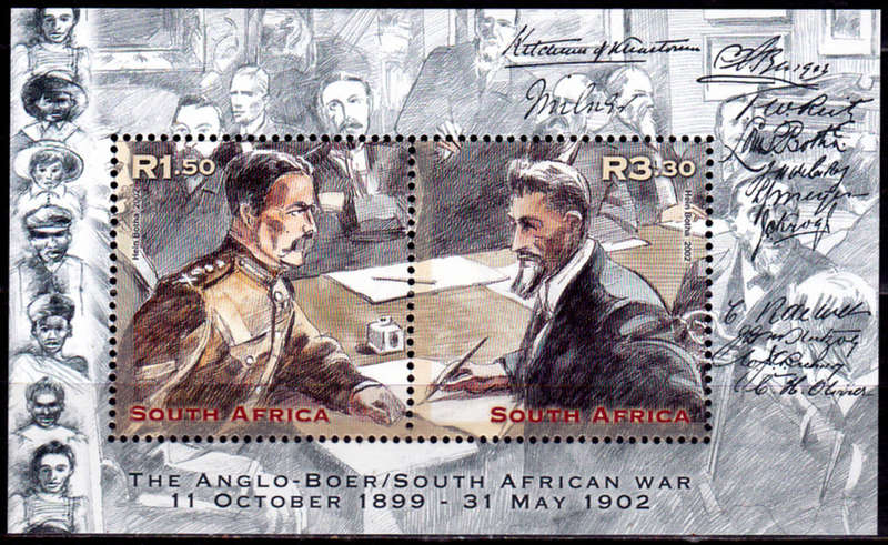 RSA 2002, 17 May. BOER WAR/SA WAR II, minisheet, MNH, CV R 75.00 view scans