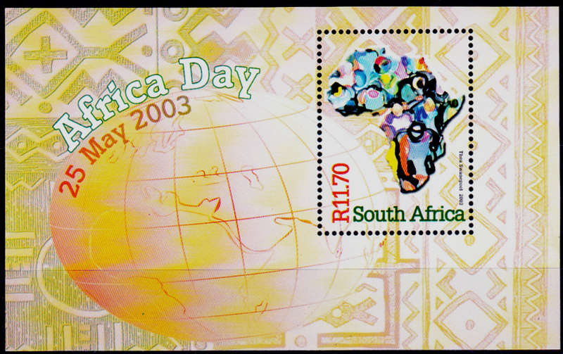 RSA 2003, 25 May. AFRICA DAY, minisheet, MNH, CV R 200.00 view scans