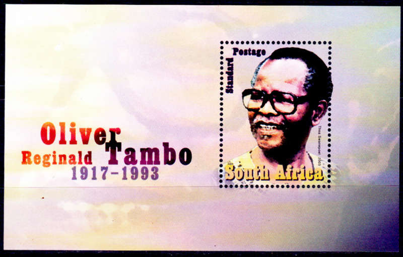 RSA 2003, 29 May. 10th ANNIV DEATH OF OLIVER TAMBO, minisheet, MNH, CV R 200.00 view scans