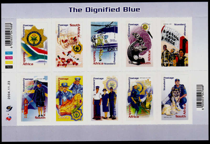 RSA 2004, 23 Nov. THE DIGNIFIED BLUE, minisheet, MNH, CV R 270.00 view scans