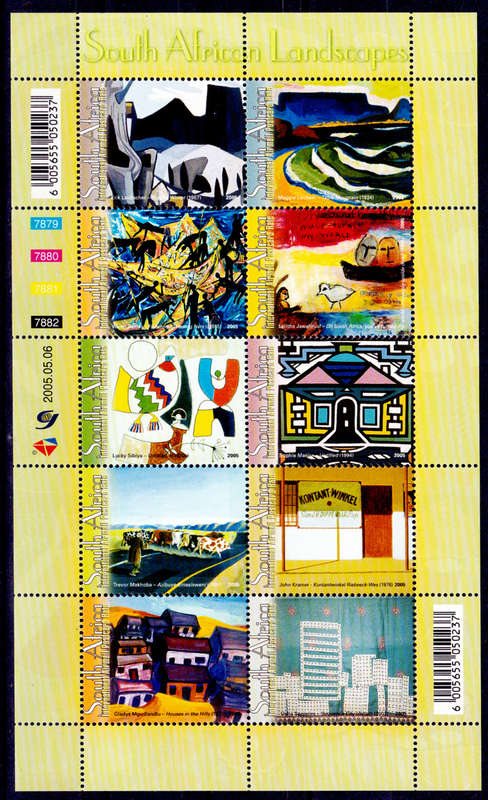 RSA 2005, 6 May. LANDSCAPE PAINTINGS, sheetlet, MNH, CV R 450.00 view scans