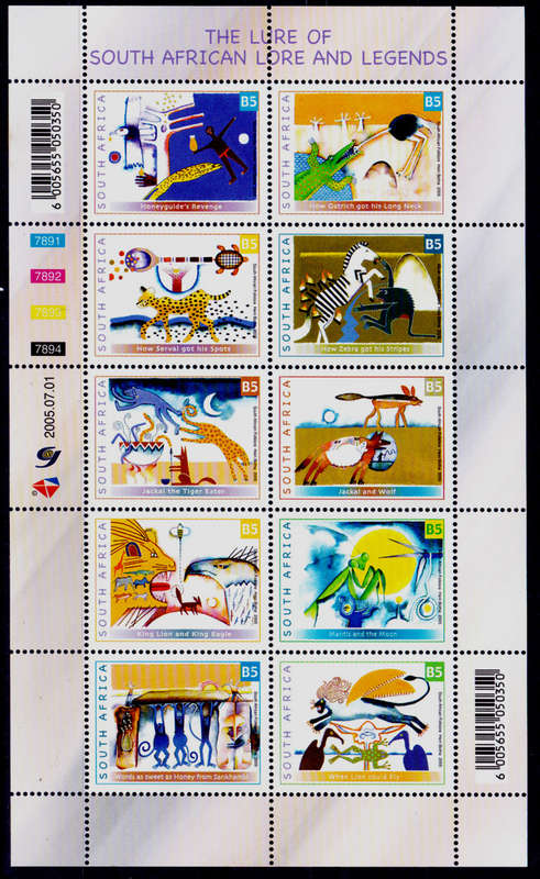 RSA 2005, 1 July. FOLK LORE AND LEGENDS, sheetlet, MNH, CV R 450.00 view scans