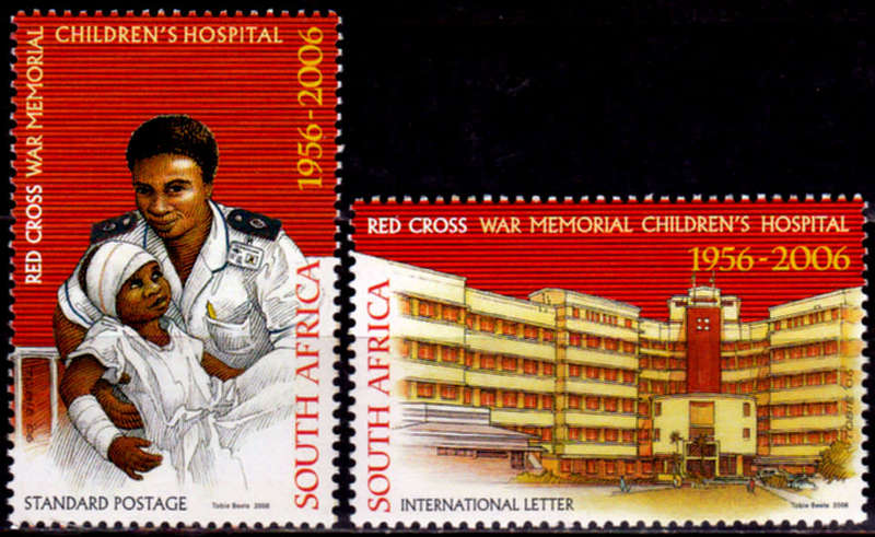 RSA 2006, 18 June. 50th ANNIV RED CROSS WAR HOSPITAL, set, MNH, CV R 78.00 view scans