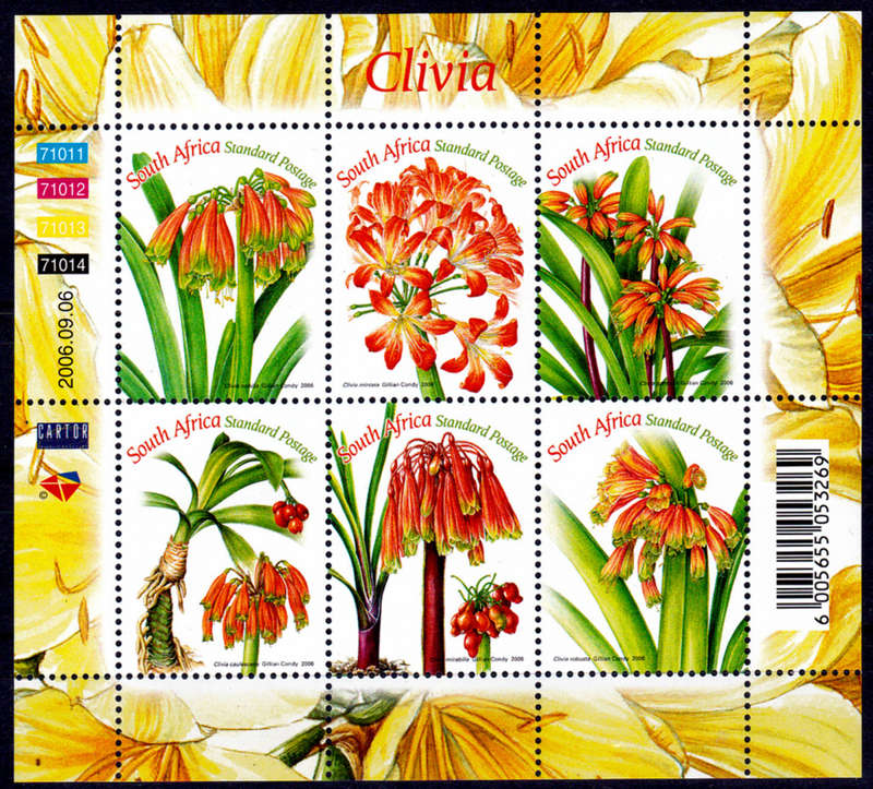 RSA 2006, 6 Sept. CLIVIAS, sheetlet, MNH, CV R 150.00 view scans
