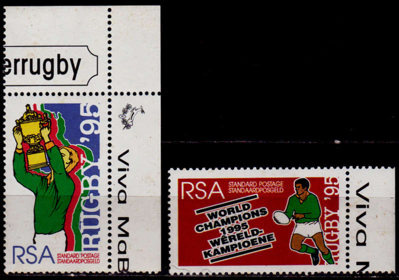 RSA 1995, 28 June. SA RUGBY WORLD CHAMPIONS 1995, set, MNH, CV R 30.00 view scans