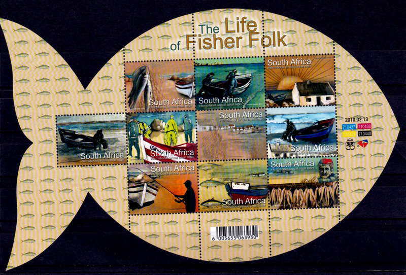 RSA 2010, 19 Feb. LIFE OF FISHER FOLK, sheetlet, MNH, CV R 500.00 view scans