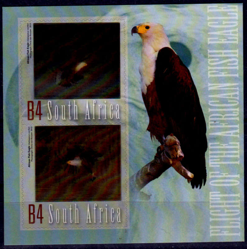 RSA 2013, 14 June. FLIGHT OF THE AFRICAN FISH EAGLE, minisheet, MNH, CV R 200.00 view scans