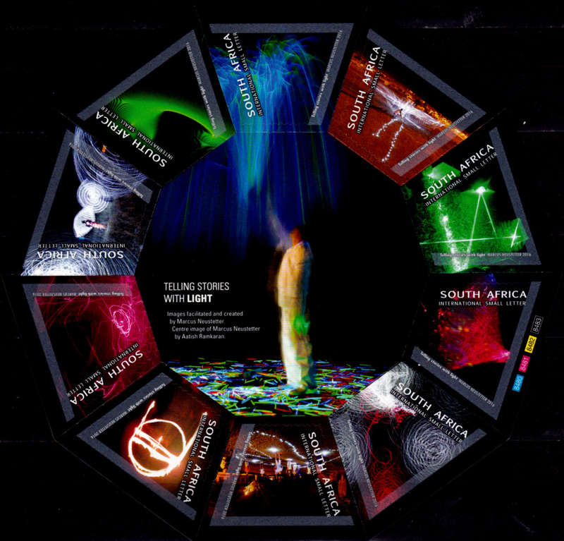 RSA 2016, 14 Sept. TELLING STORIES WITH LIGHT, sheetlet, MNH, CV R 600.00 view scans