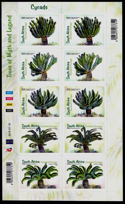 RSA 2019, 18 July. CYCADS, sheetlet, MNH, CV R 300.00 view scans