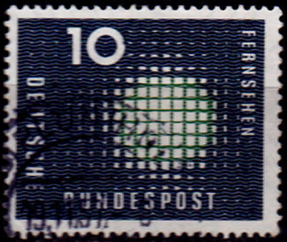 GERMANY 1957, 23 Aug. TELEVISION, single, UH CV +/-R 10.00 view scans