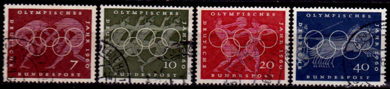 GERMANY 1960, 8 Aug. OLYMPIC GAMES - ROME, set, UH, CV +/-R 45.00 view scans