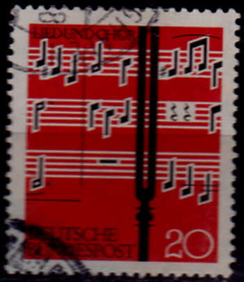 GERMANY 1962, 12 July. CHORAL SINGING, single, UH, CV +/-R 5.00 view scans